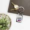 Gift Haiti Flag Rectangle Photo Keyring