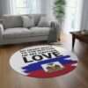 Haitian Flag Round Rug  Gift- Brighten Your Space with National Pride