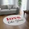 Love Like Jesus Round Rug  Gift- Brighten Your Space with National Pride