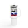 Haitian Love Insulated Travel Mug – 40oz | My Heart Beats for Haiti