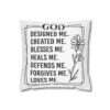 God Designed Me – Lips Pattern Square Poly Canvas Pillowcase Gift